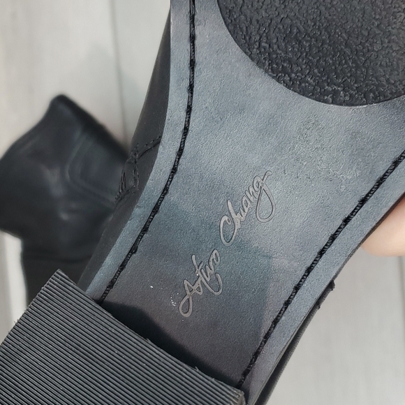 Arturo Chiang Womens Comfort Ankle Leather Heels Boots shoes sz 8M - Picture 10 of 12